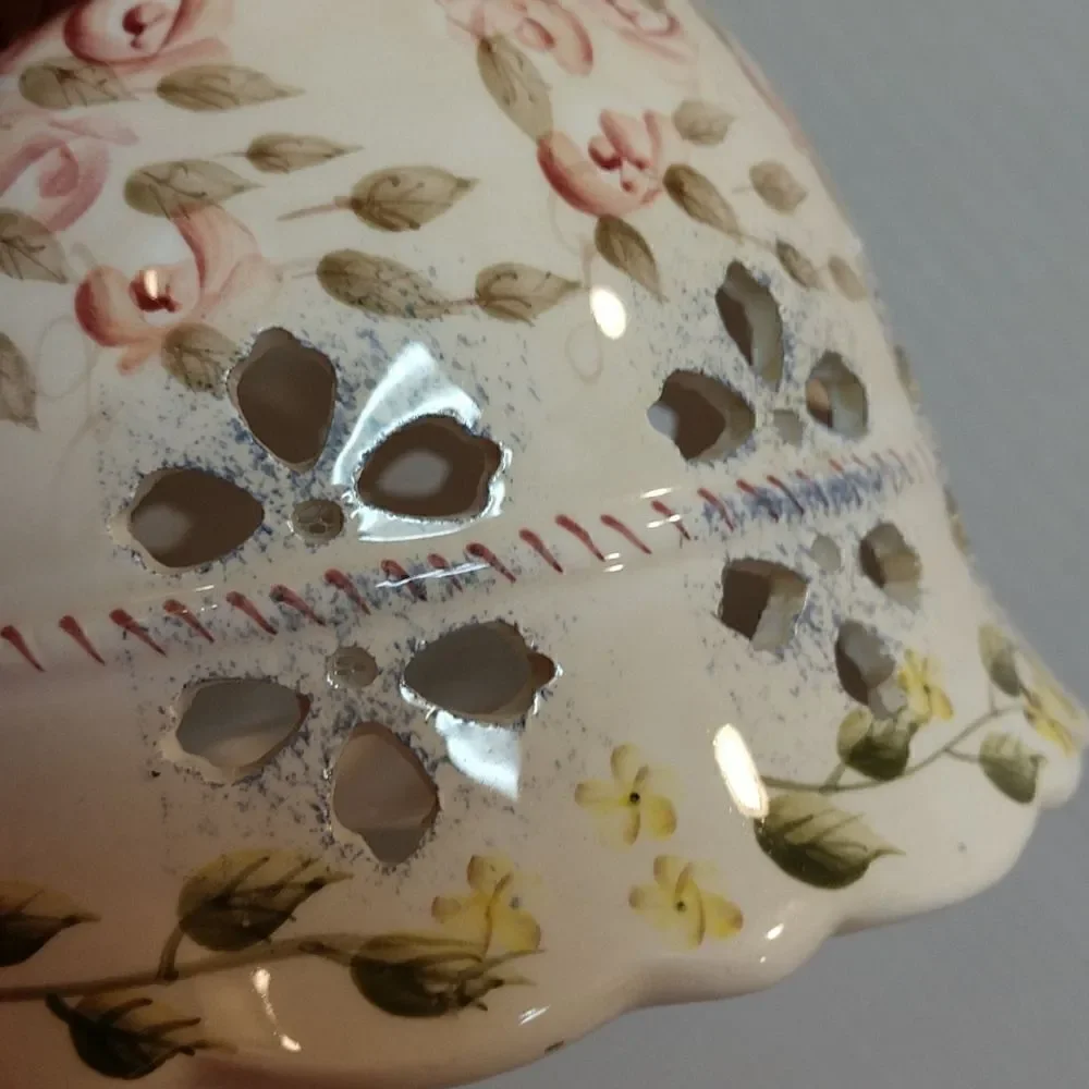 Dome Shaped Flowered Candle Shade.  G2